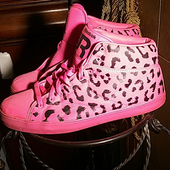 leopard reebok shoes